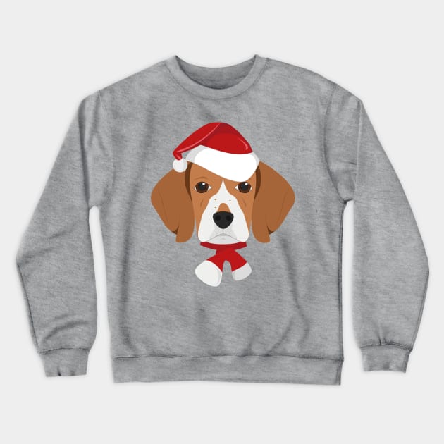 Santa Beagle Dog Crewneck Sweatshirt by JunkyDotCom